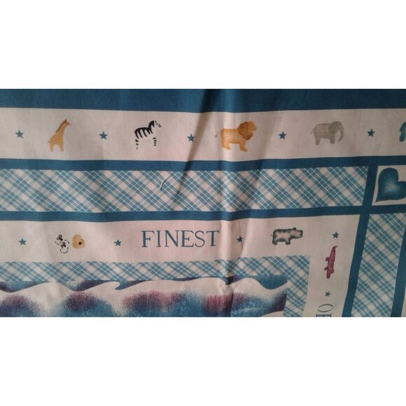 Material Fabric Cotton Animal Crackers Panel Bear Zebra Elephant Lion Boat Giraf - Picture 4 of 11